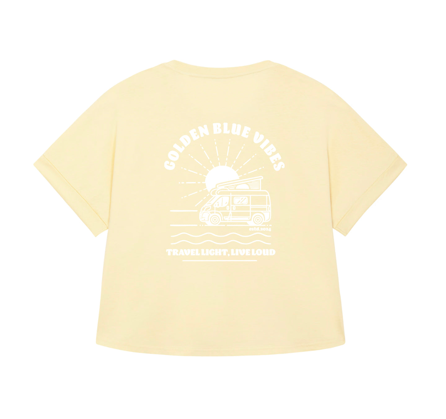 Camiseta Mujer - Golden Blue Vibes